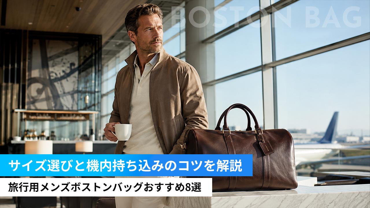 旅行用メンズボストンバッグおすすめ8選｜サイズ選びと機内持ち込みも解説