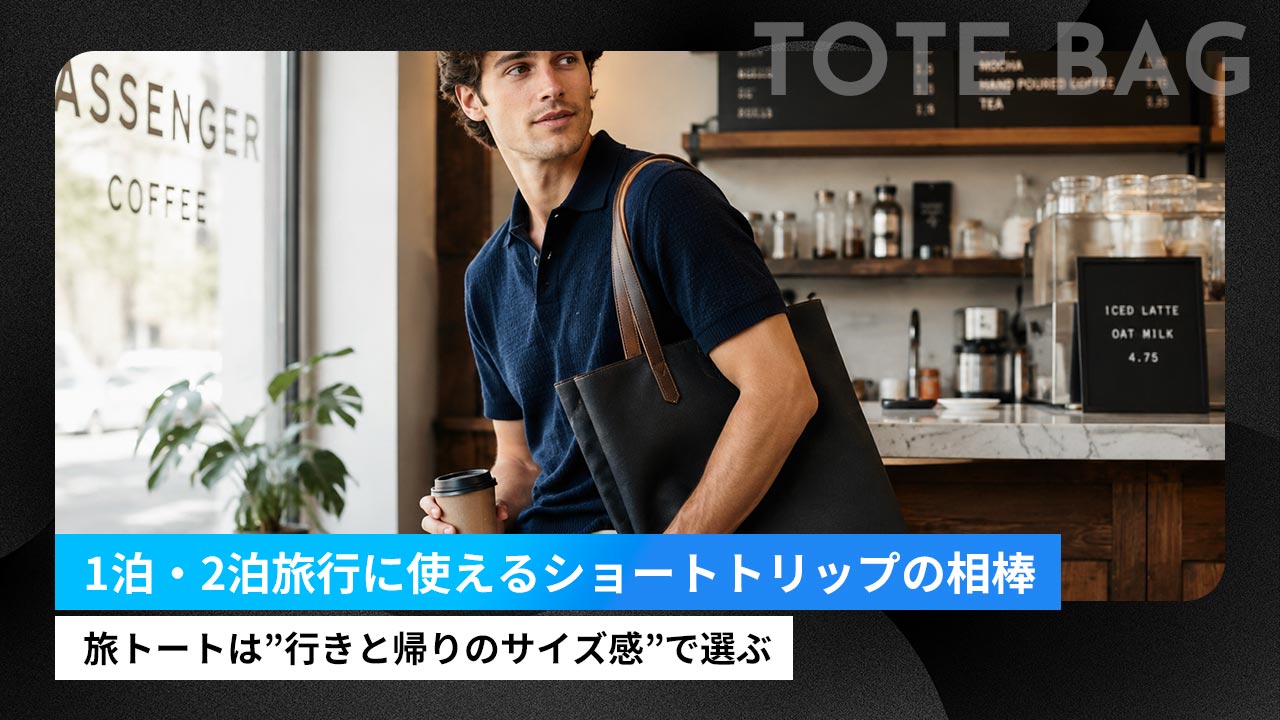 1泊・2泊旅行に使えるメンズトートバッグおすすめ6選｜ショートトリップの相棒