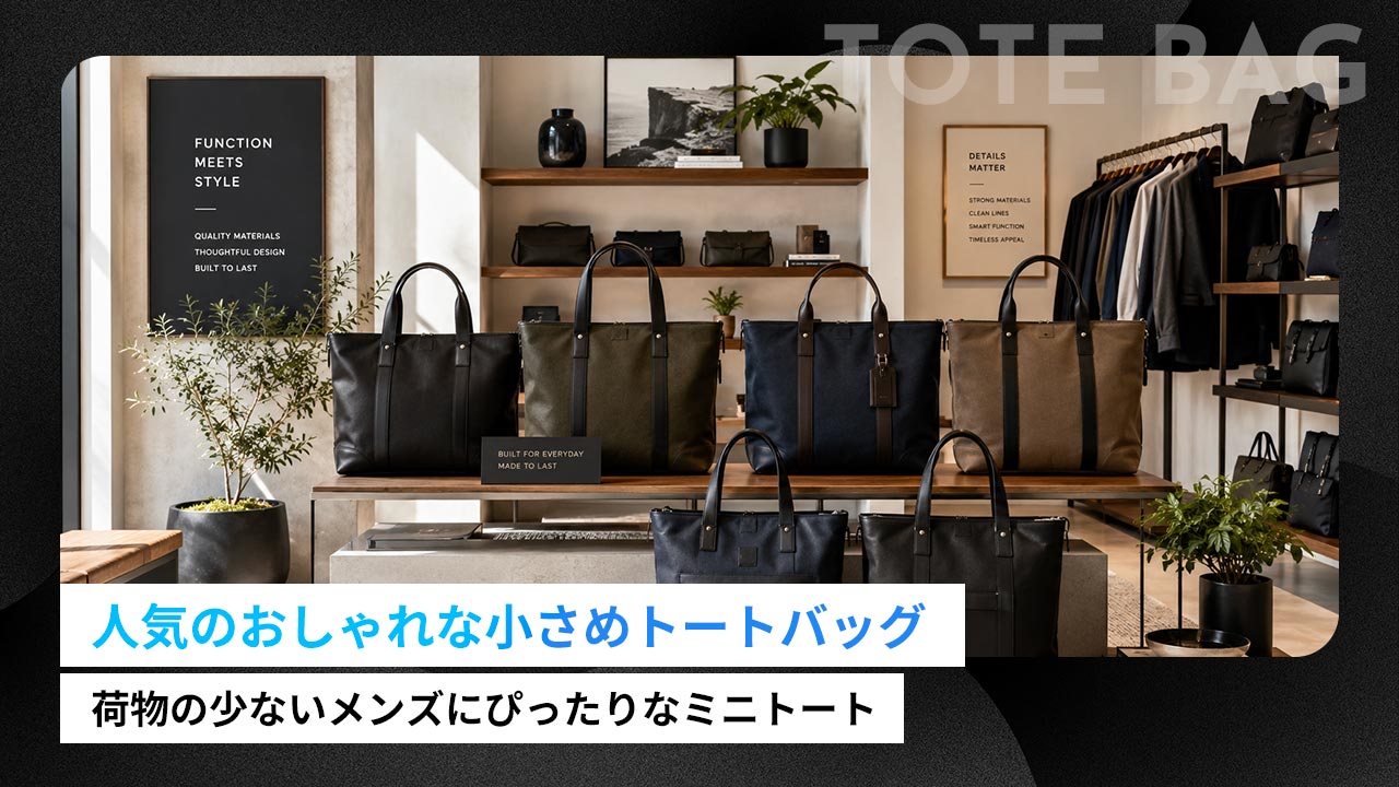 メンズに人気のおしゃれな小さめトートバッグを厳選